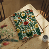 Cameo Blooms on Linen Field