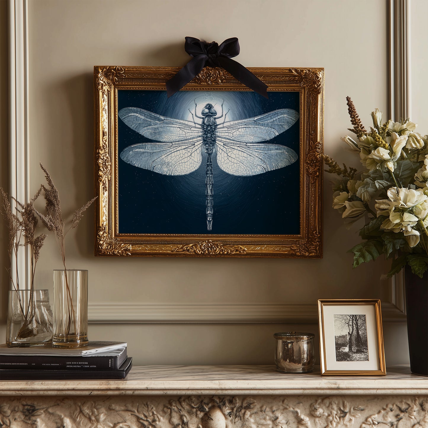 Dragonfly by Moonlight