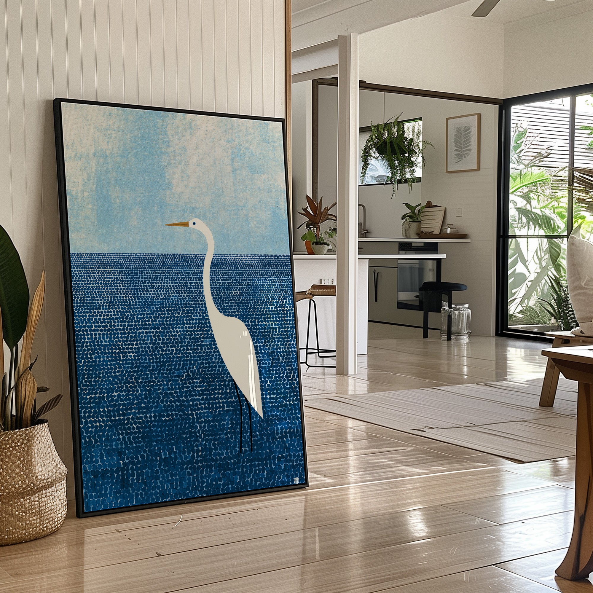 Egret in the Blue Shallows