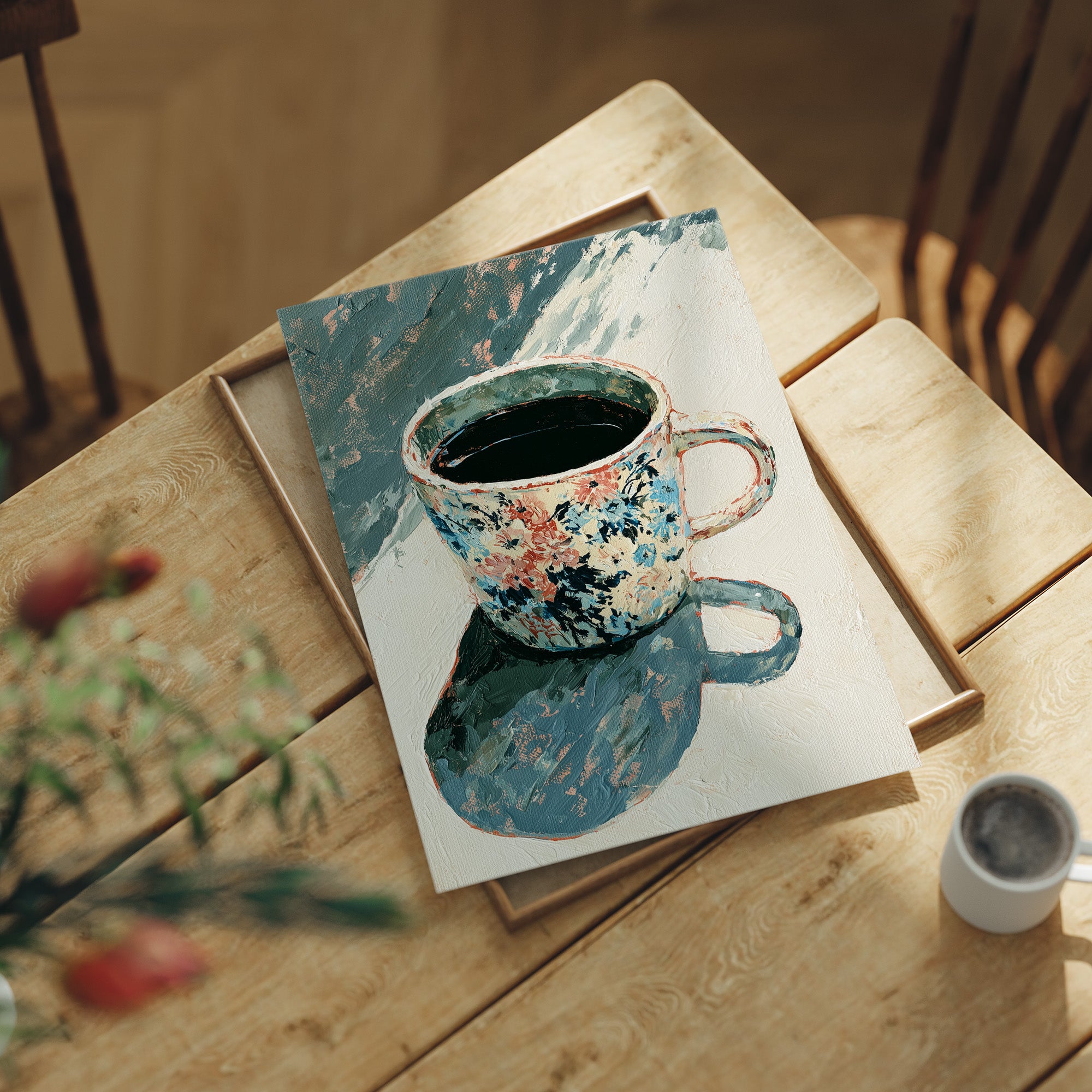 Floral Mug, Long Morning Shadow