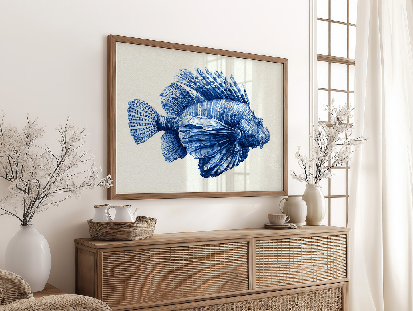 Lionfish in Indigo Ink