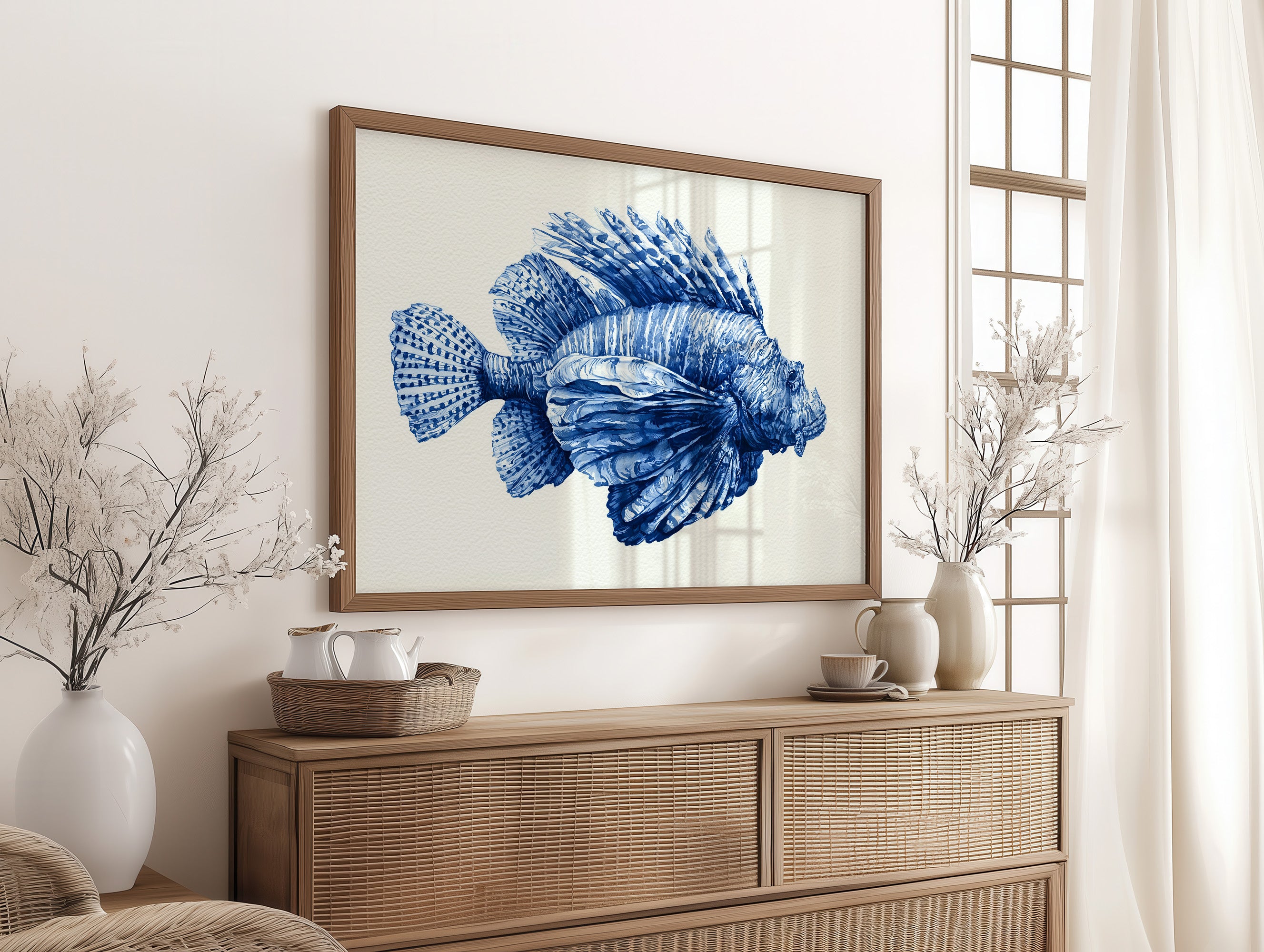Lionfish in Indigo Ink