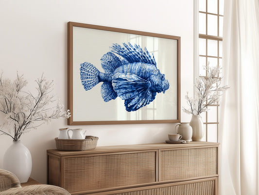 Lionfish in Indigo Ink