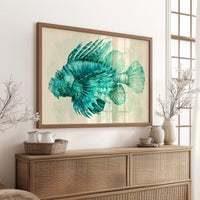 Lionfish in Turquoise Bloom