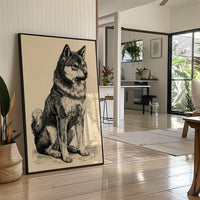 Alert & Upright: Vintage Spitz Engraving
