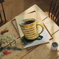 Striped Mug, Strong Coffee
