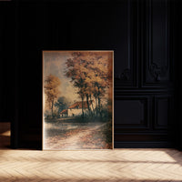 Autumn Cottage by the Water's Edge