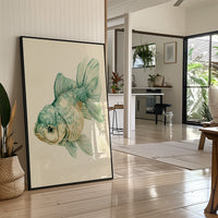 Seafoam Fancy: A Goldfish Portrait