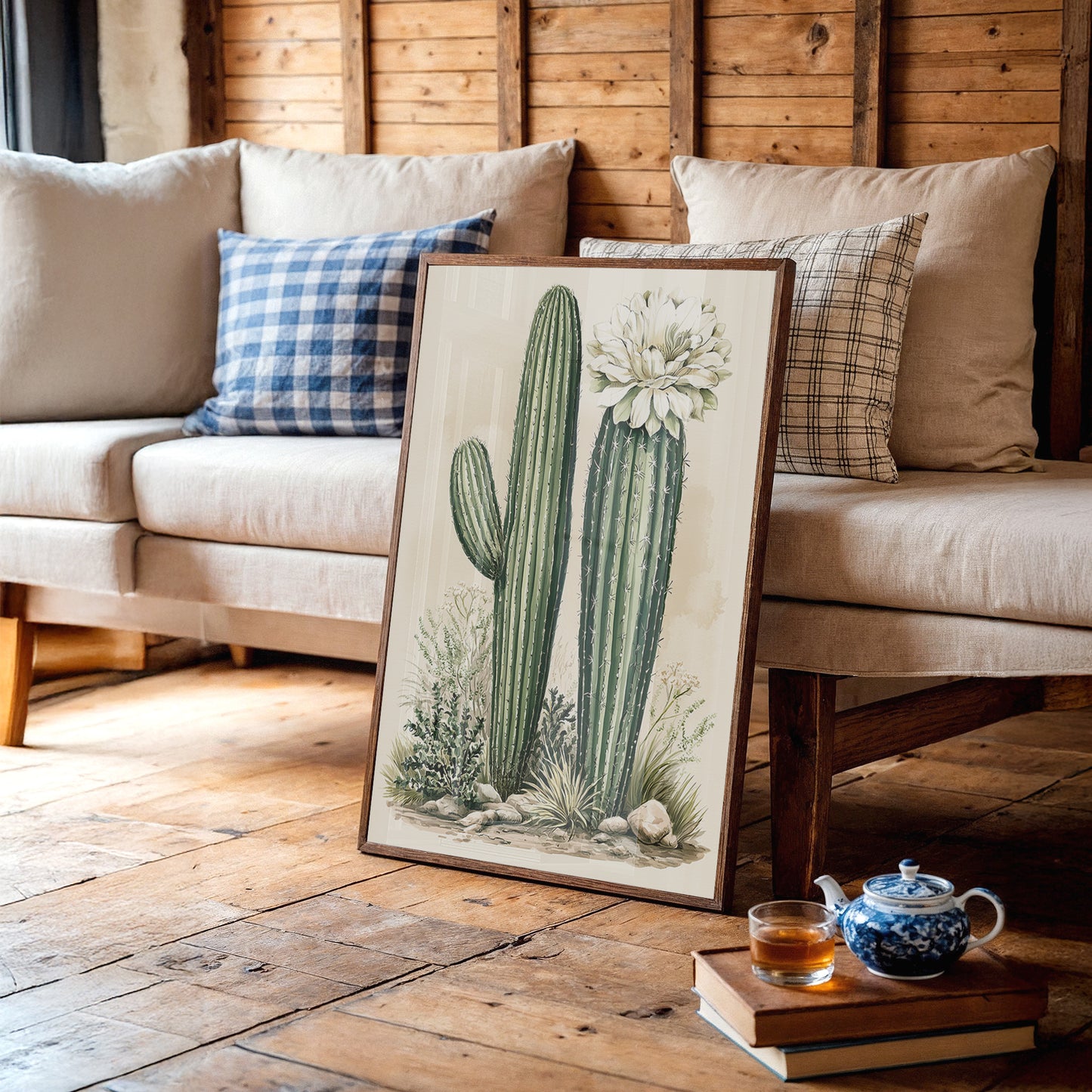 Blooming Saguaro: A Desert Garden Study