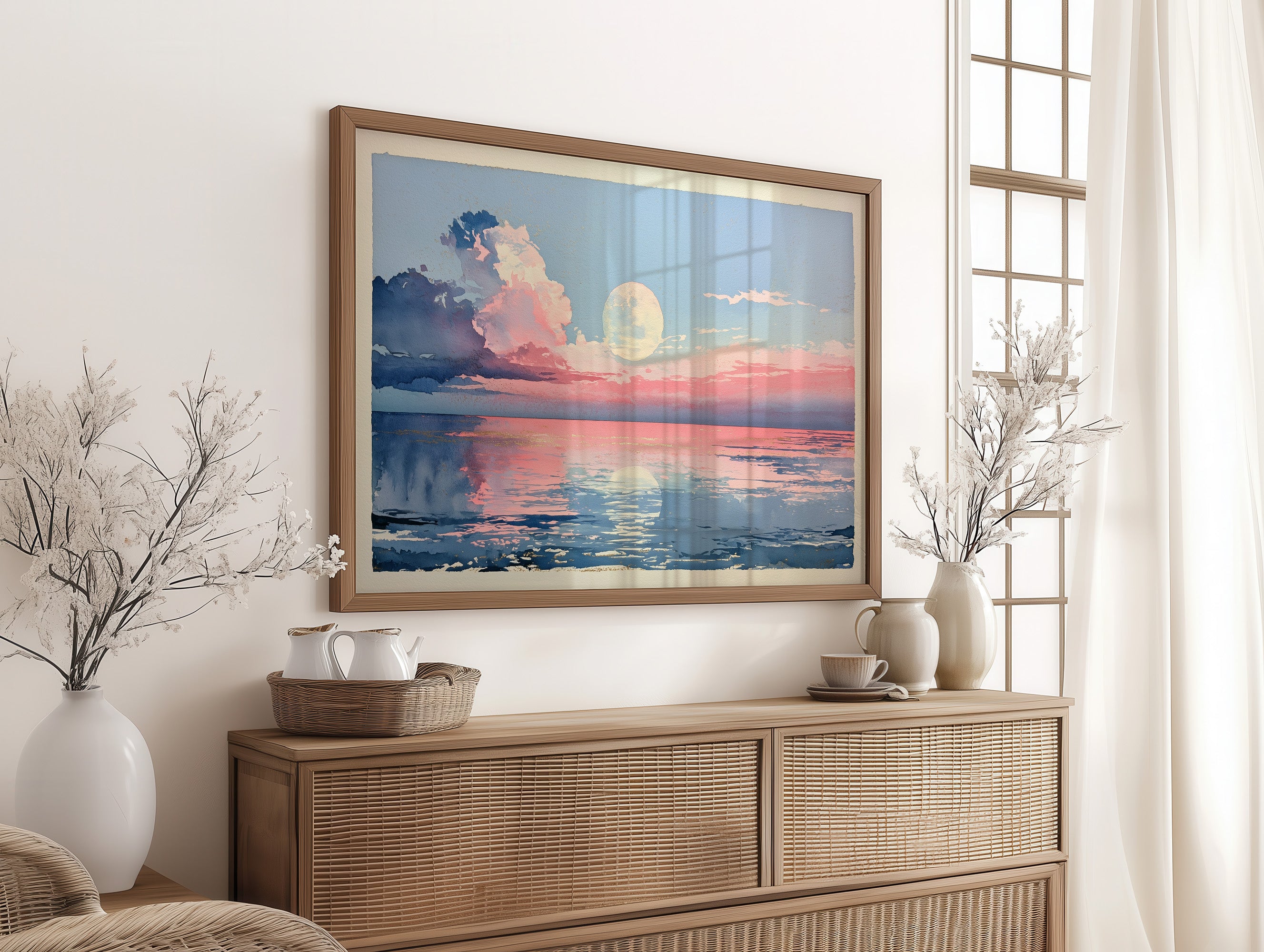 Moonrise Over Still Water