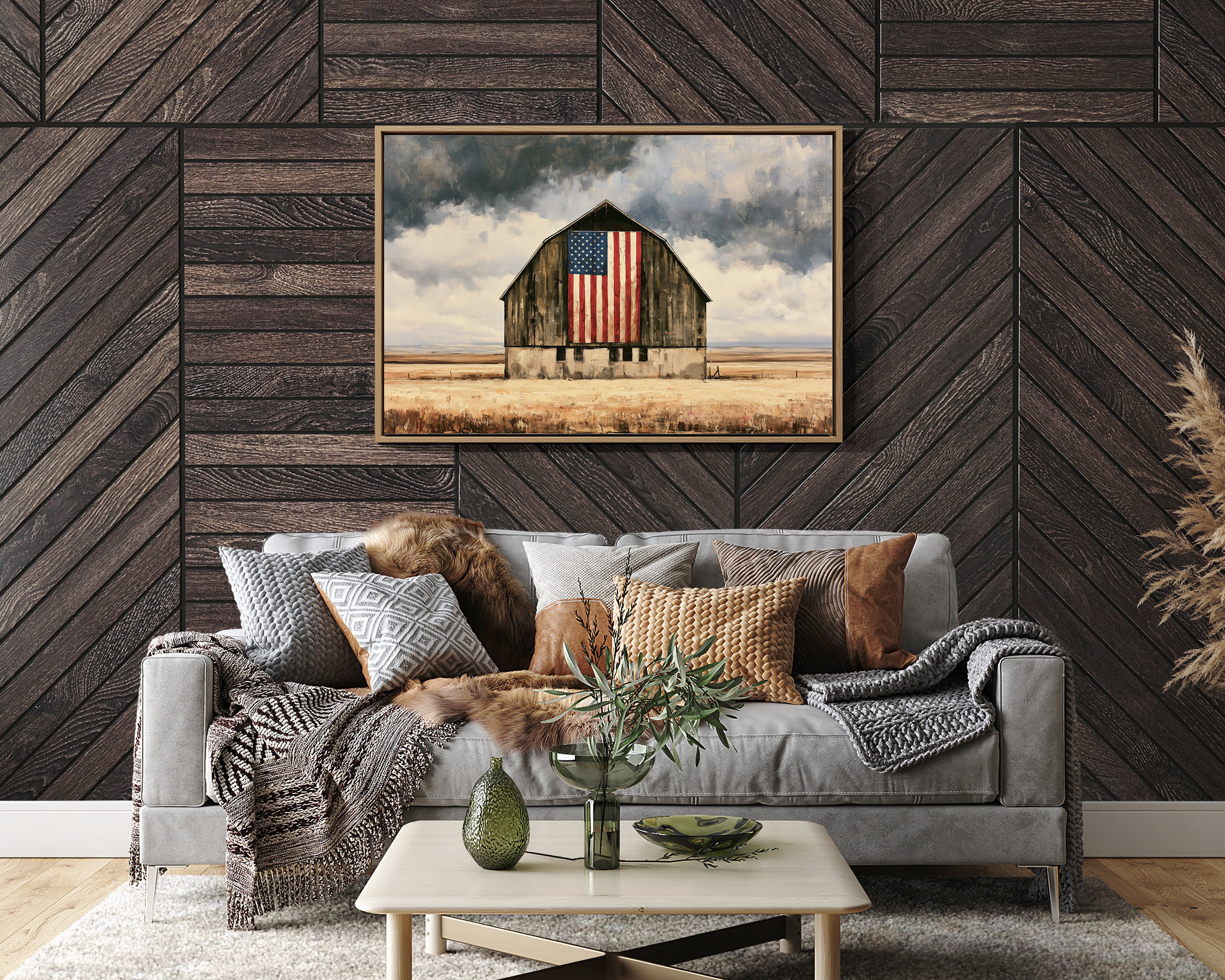 Old Glory in the Wheat Field