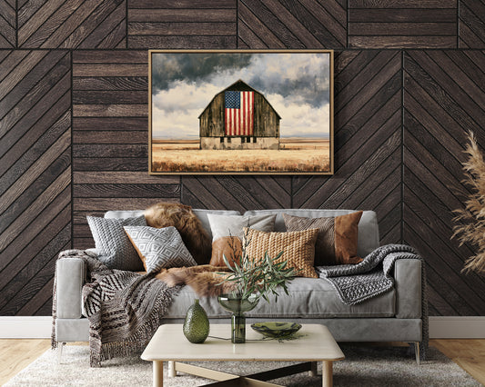 Old Glory in the Wheat Field