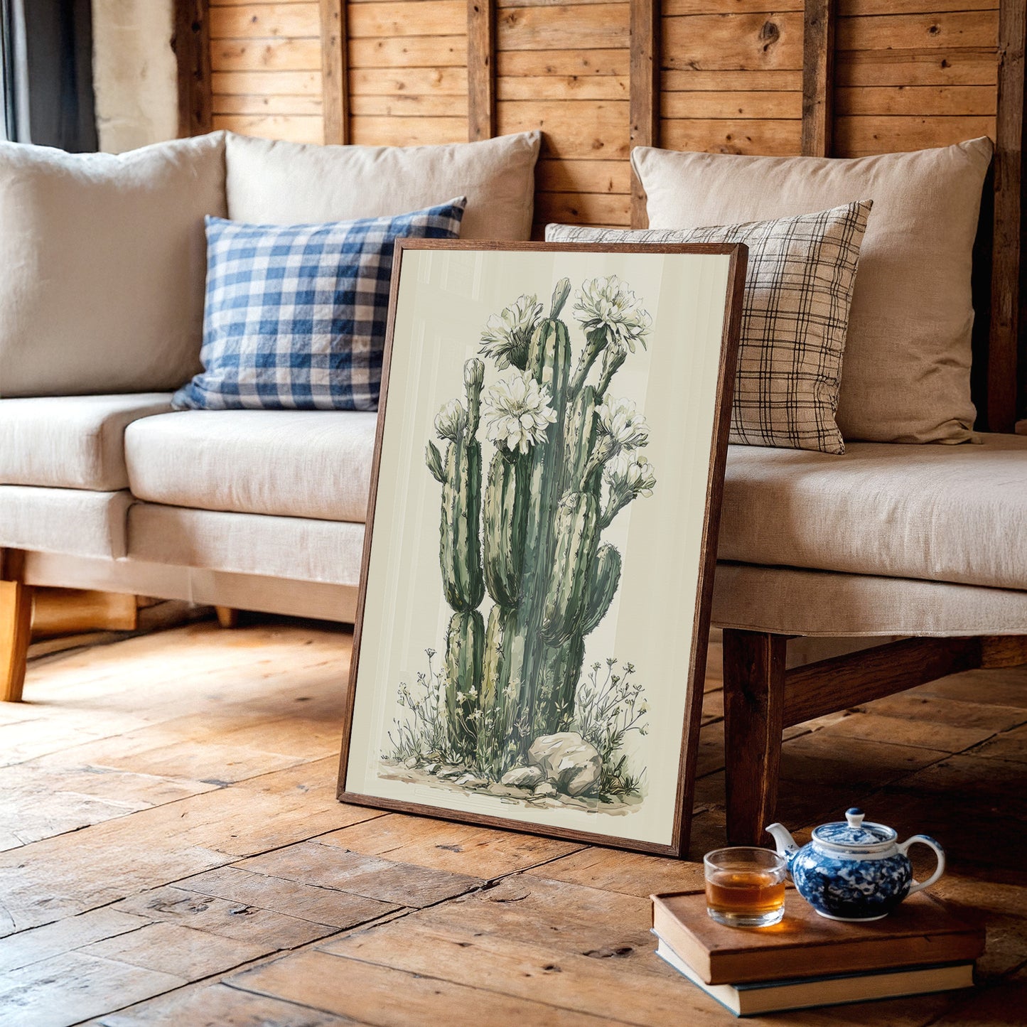 Blooming Saguaro Botanical Study
