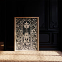 Keeper of the Fox: A Folklore Woodcut