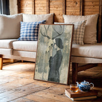 Behind the Skull: Woman with Antlers in Profile