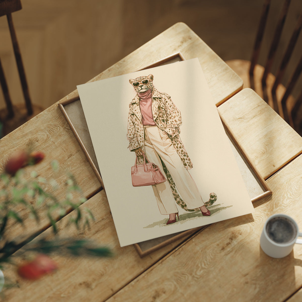 Leopard in Leopard: Watercolor Street Style Edition