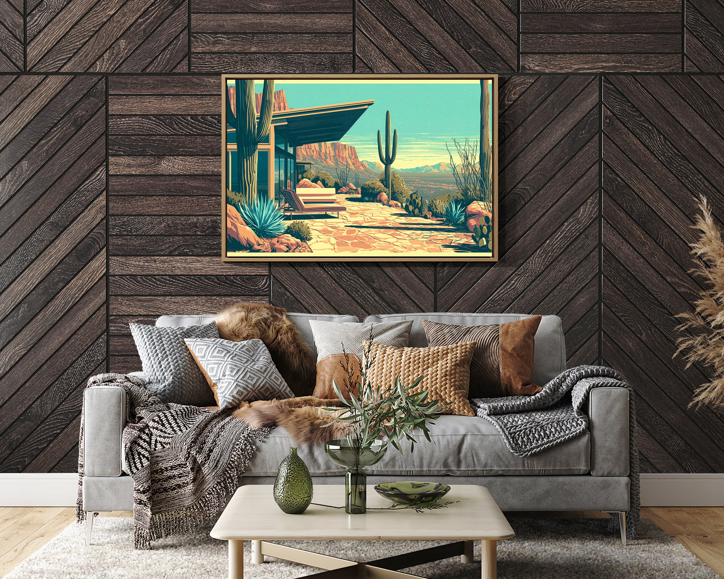 Canyon View, Mid-Century Patio