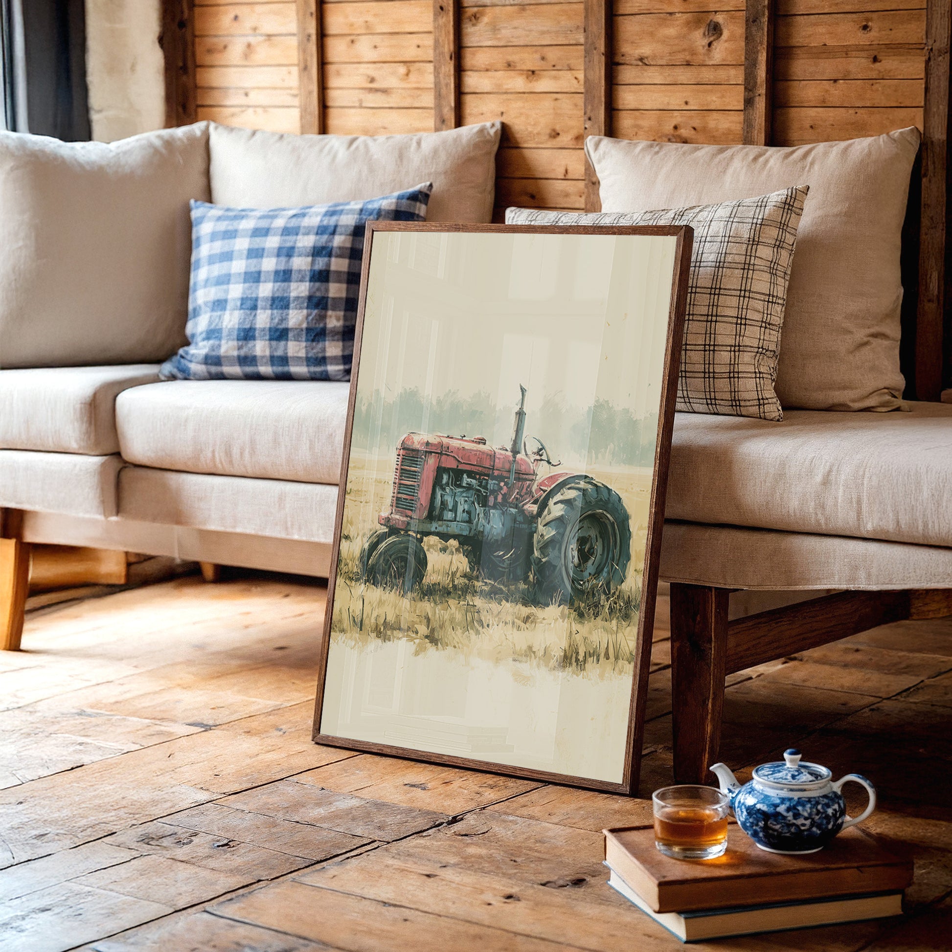 Old Red: Weathered Tractor in the Wheat Field