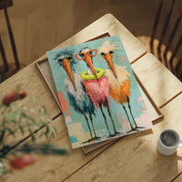 Nerdy Bird Trio: Storks in Sweaters and Specs
