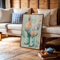 Gilded Feathers: The Rooster's Turquoise Strut