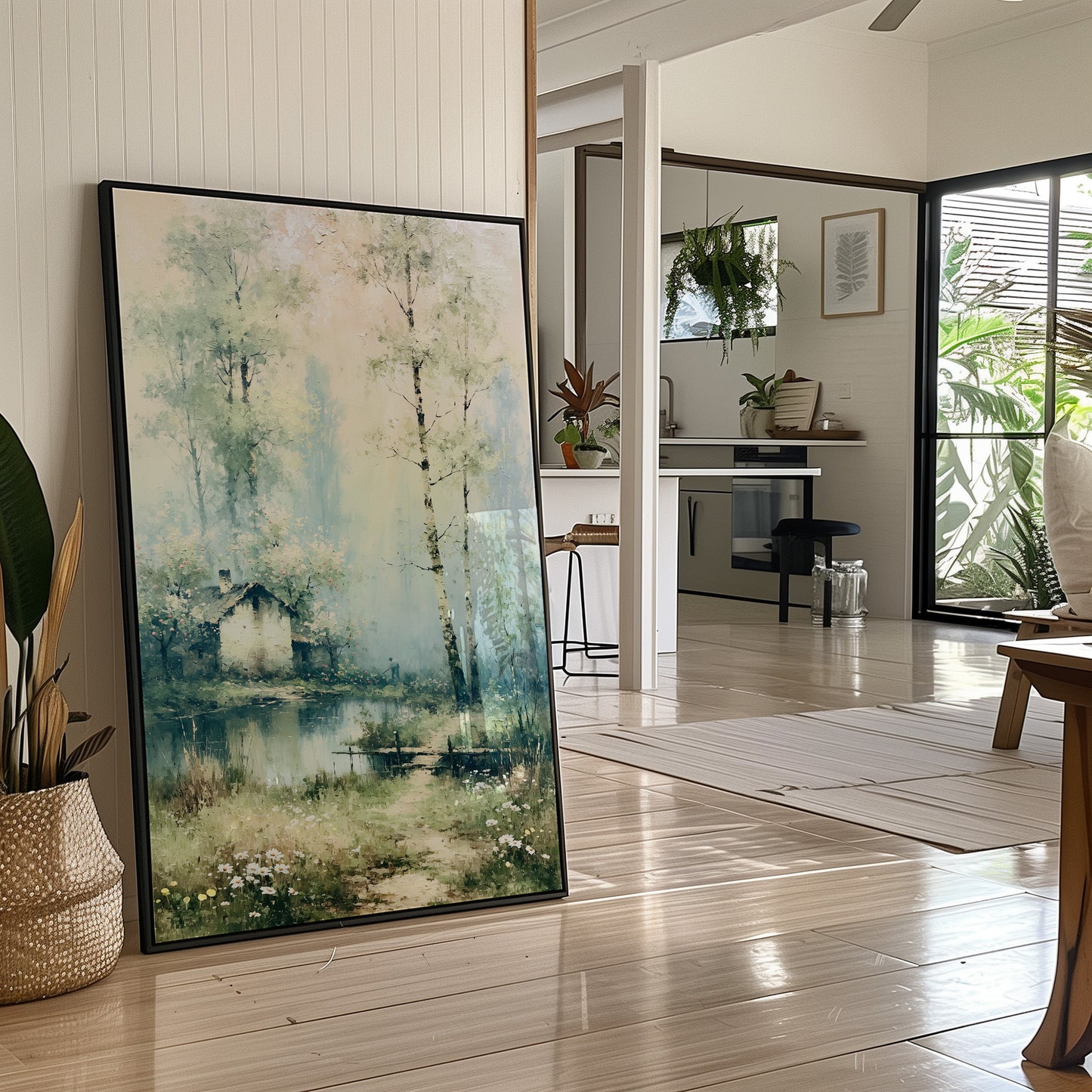 The Blossoming Cottage: Birches by the Garden Pond