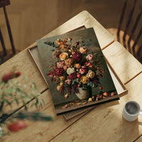 Blush and Burgundy: An Autumn Bouquet in Bloom