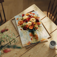 Zinnias in Glass, Sunlit Bunch