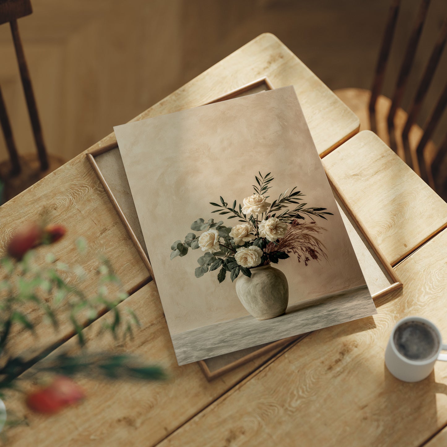 Ivory Roses, Upright & Serene
