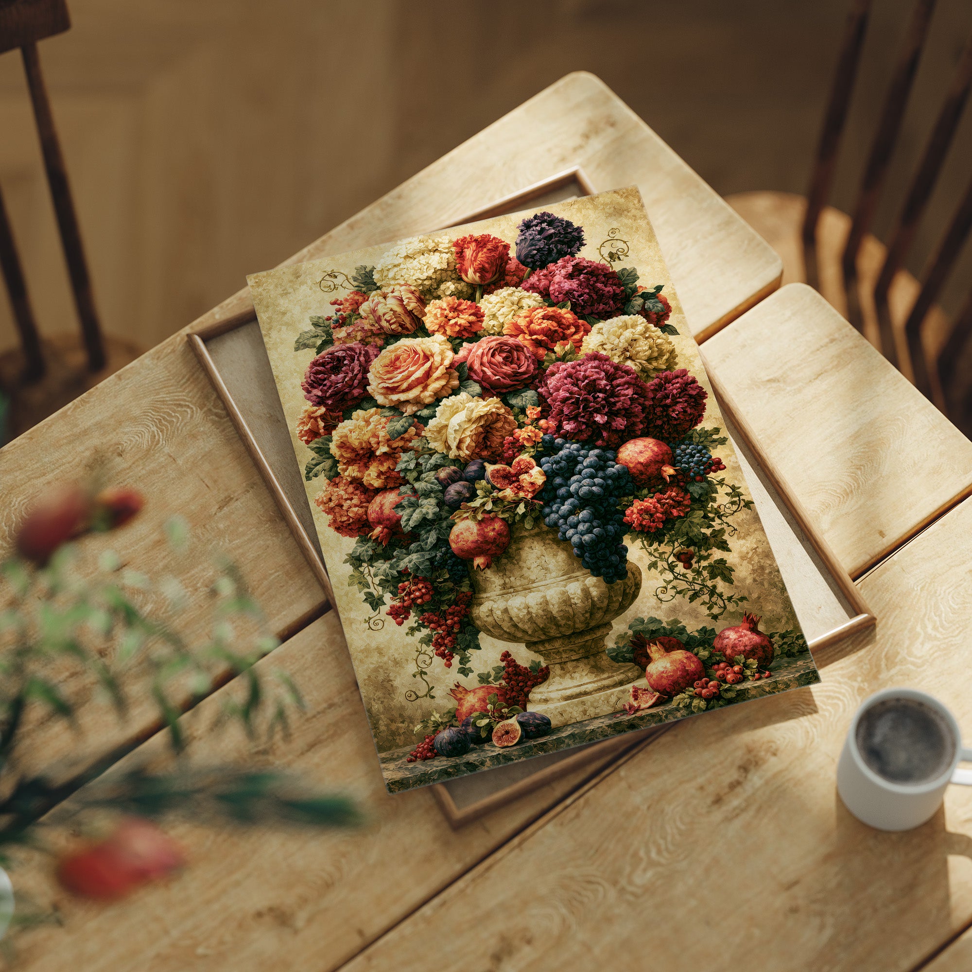 Grapes, Figs & Roses Grand Urn