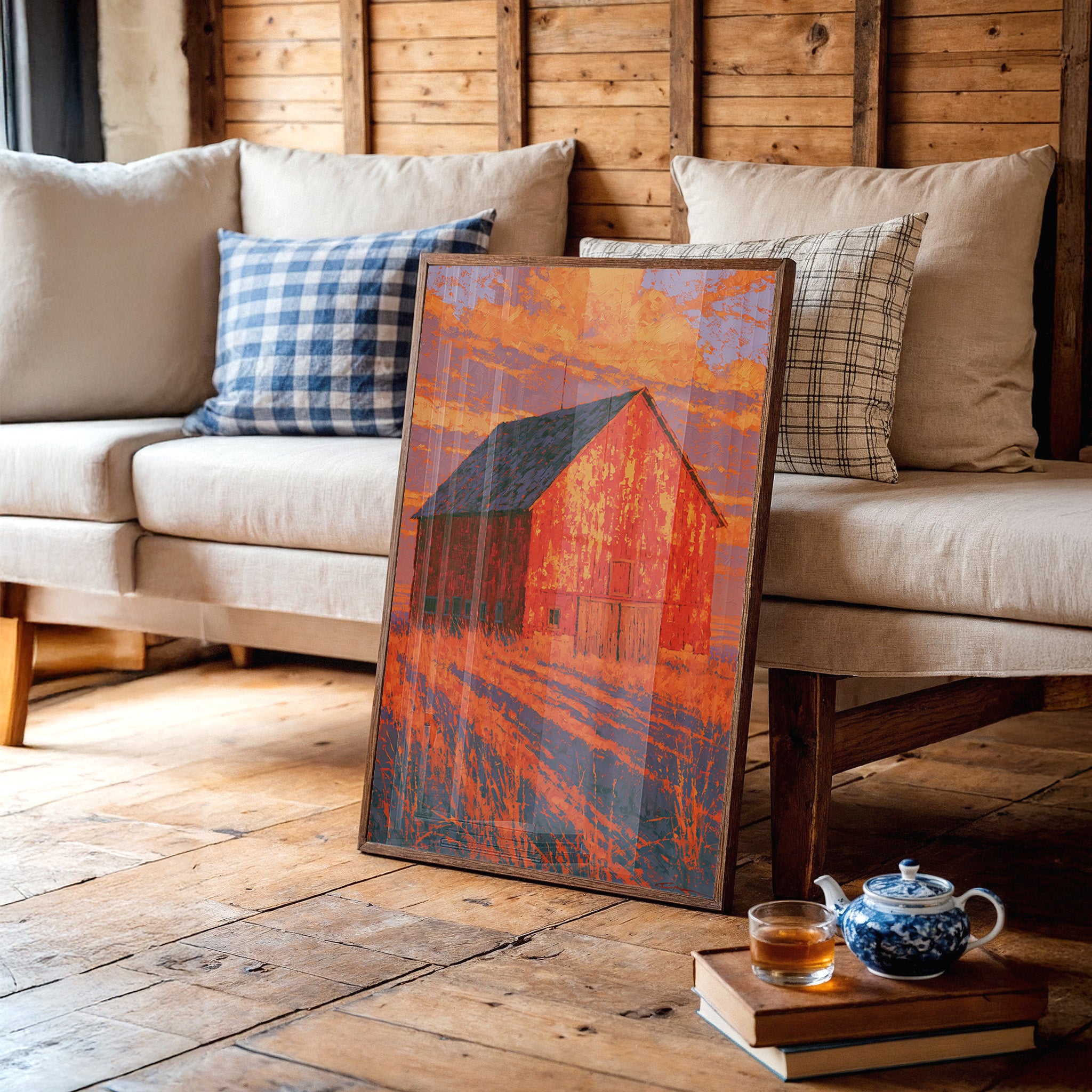 Barn Ablaze in Sunset Fire