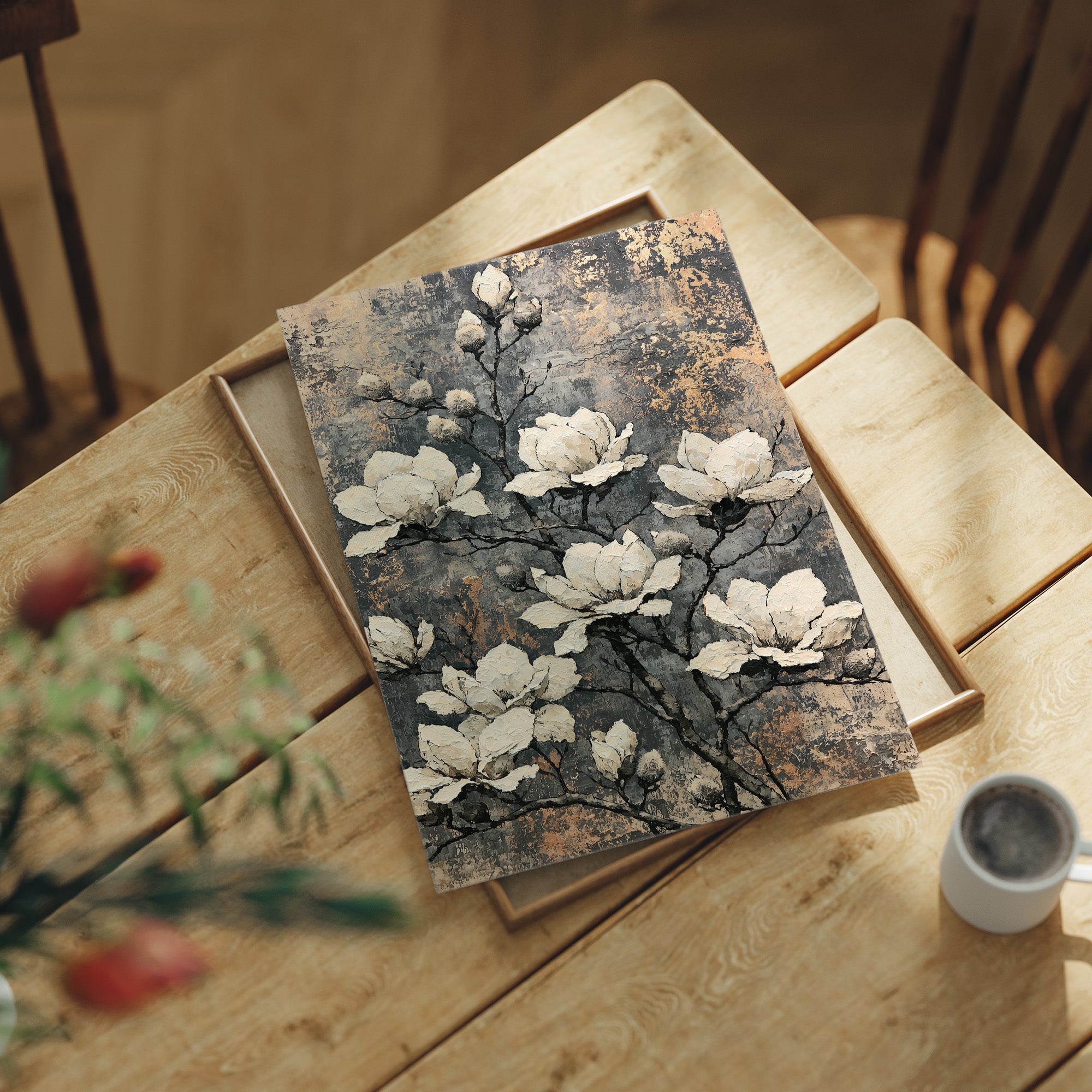 Magnolia Sprawl on Weathered Copper