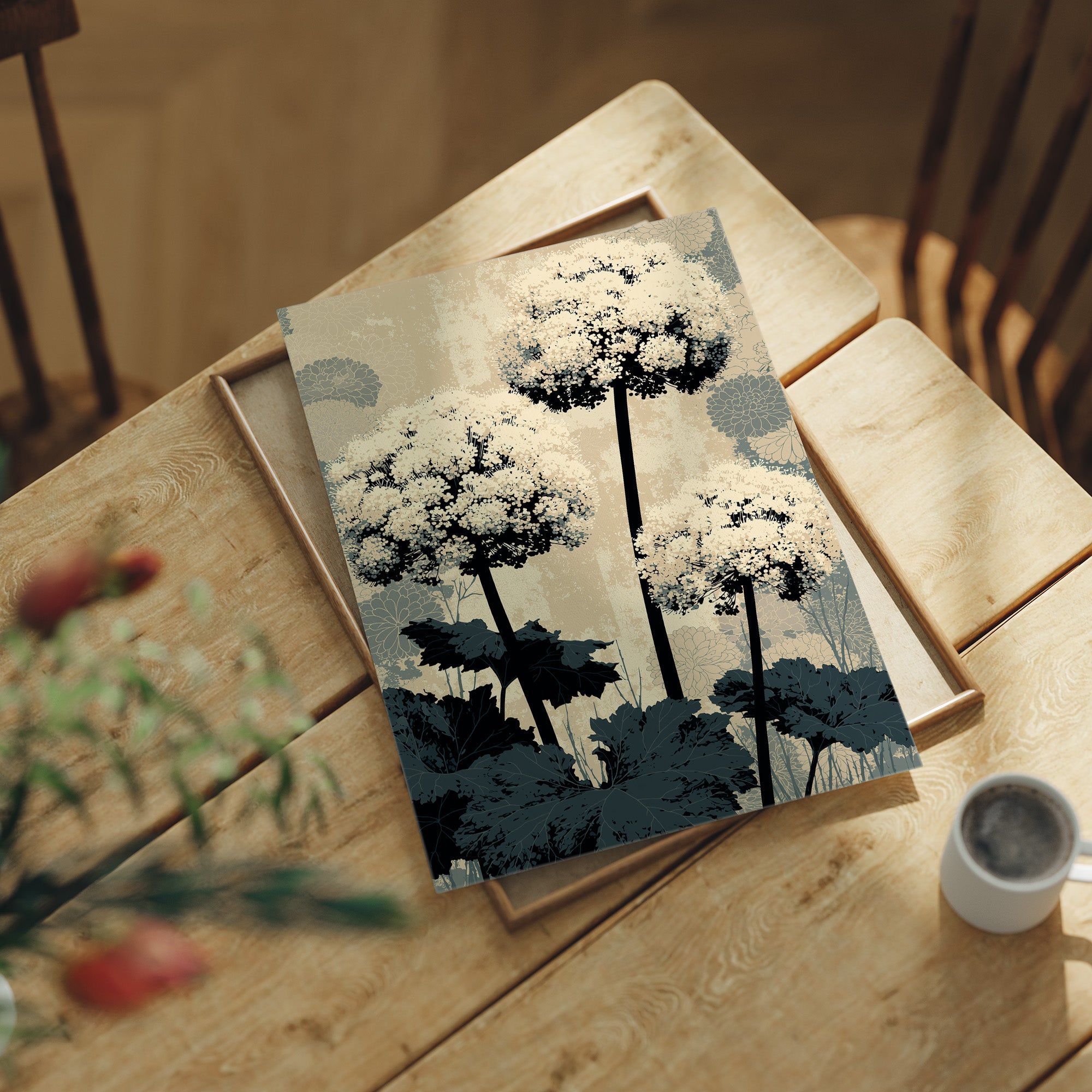 Hydrangea Stems in Silhouette