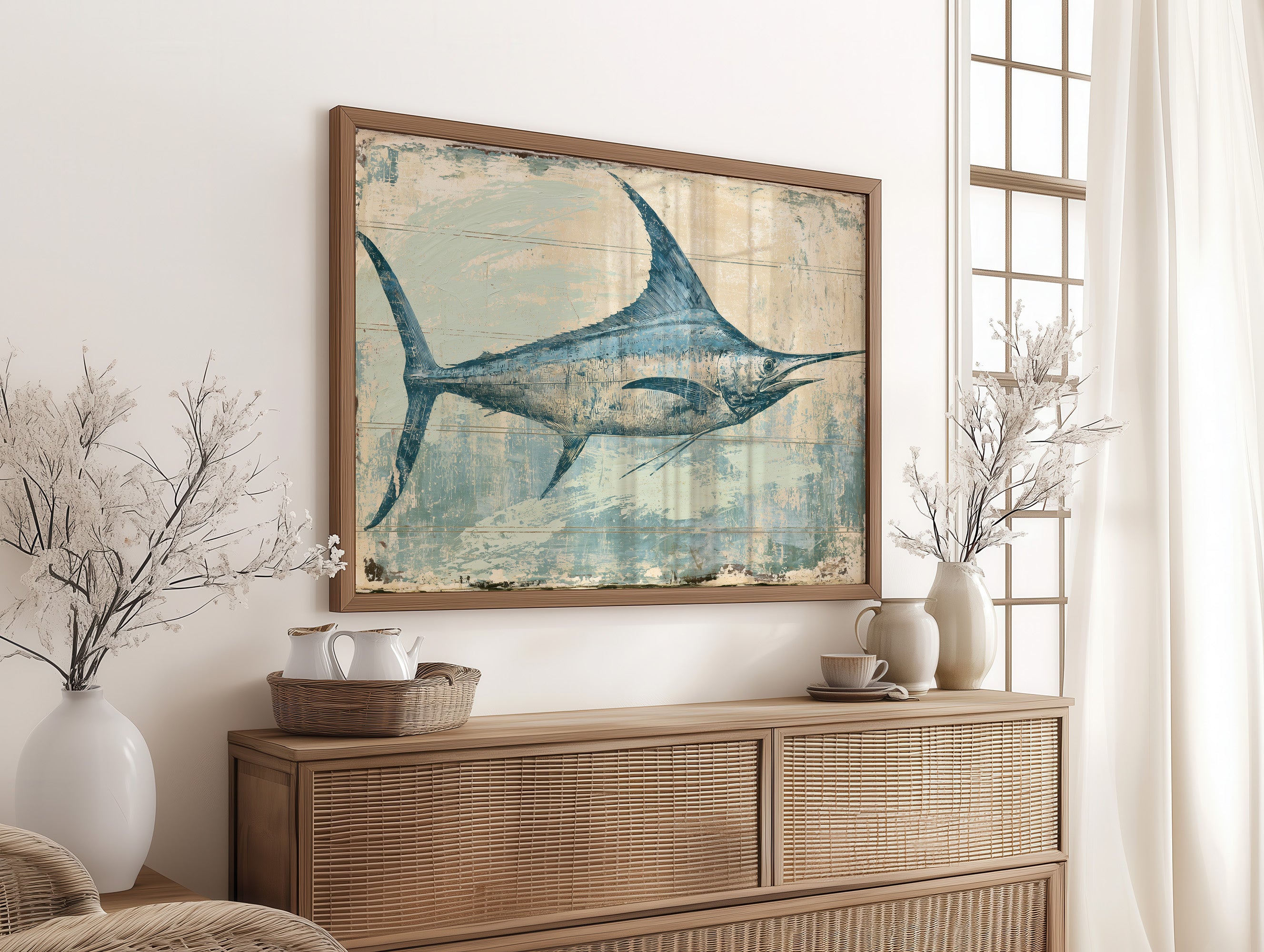 Marlin on Weathered Wood