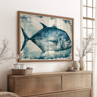 Blue Pompano, Textured Study