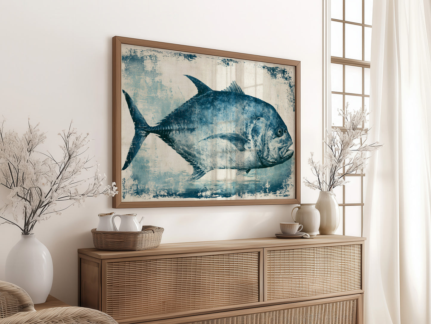 Blue Pompano, Textured Study