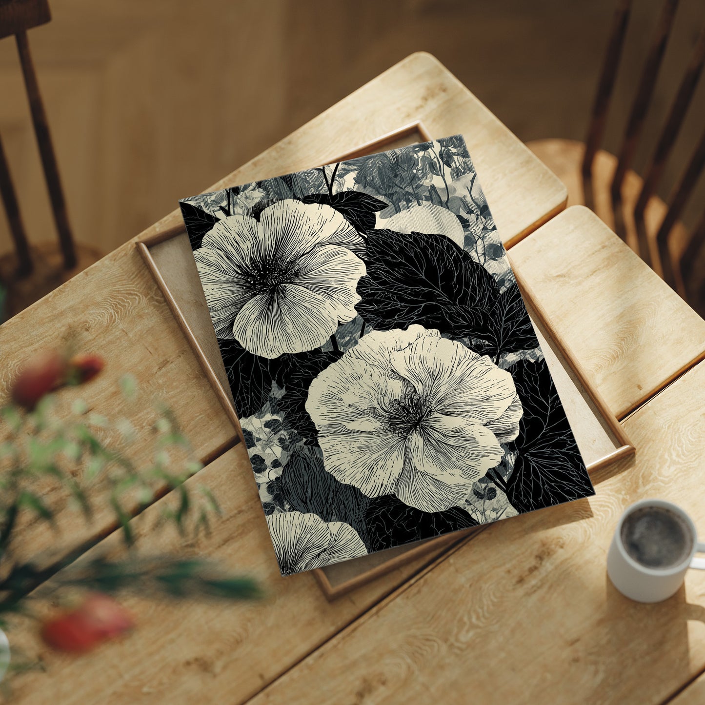 Hibiscus in Fine Black Ink