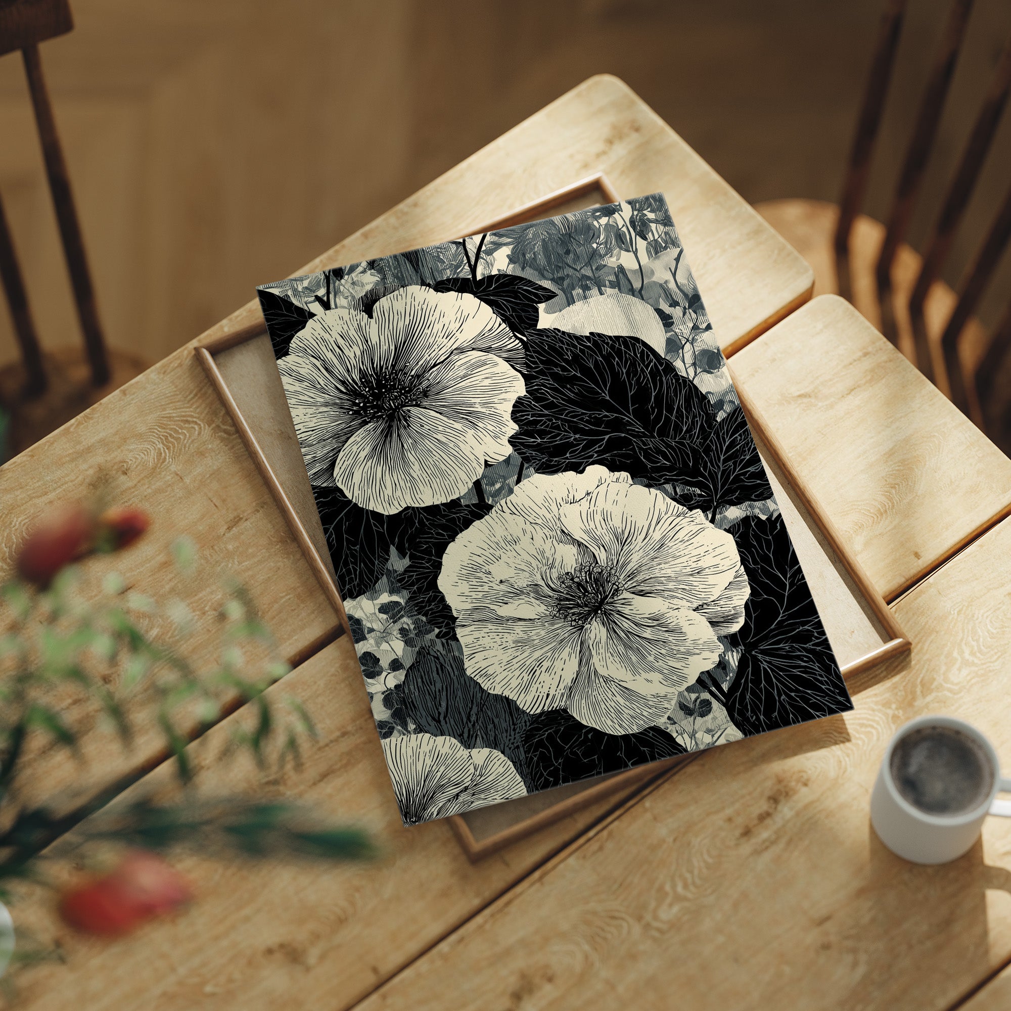 Hibiscus in Fine Black Ink