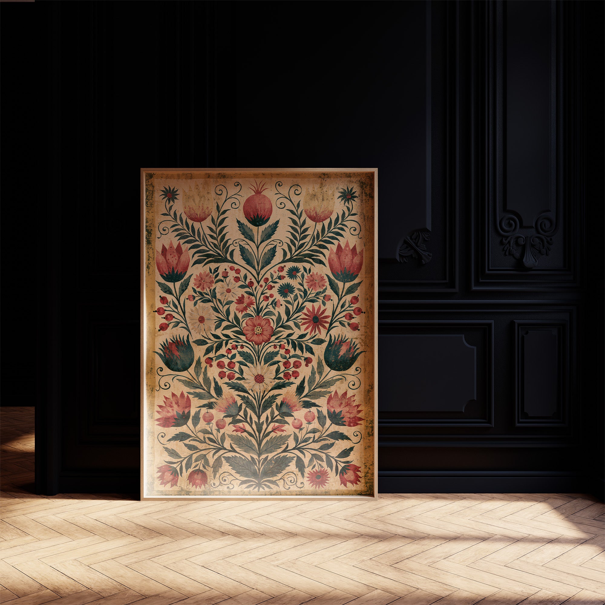 Pomegranate Folk Tapestry