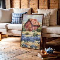Red Barn in the Bluebonnets