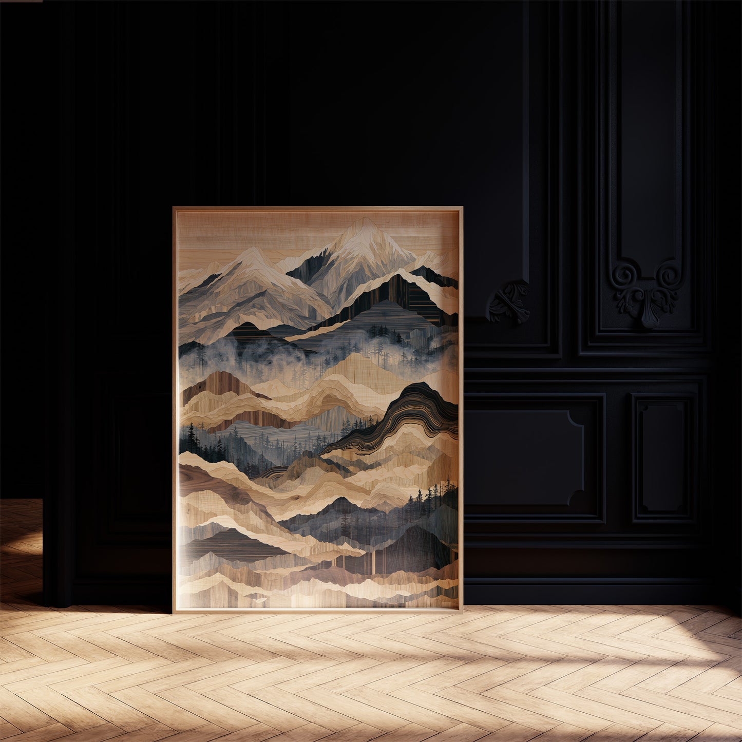 Mountains in Marquetry
