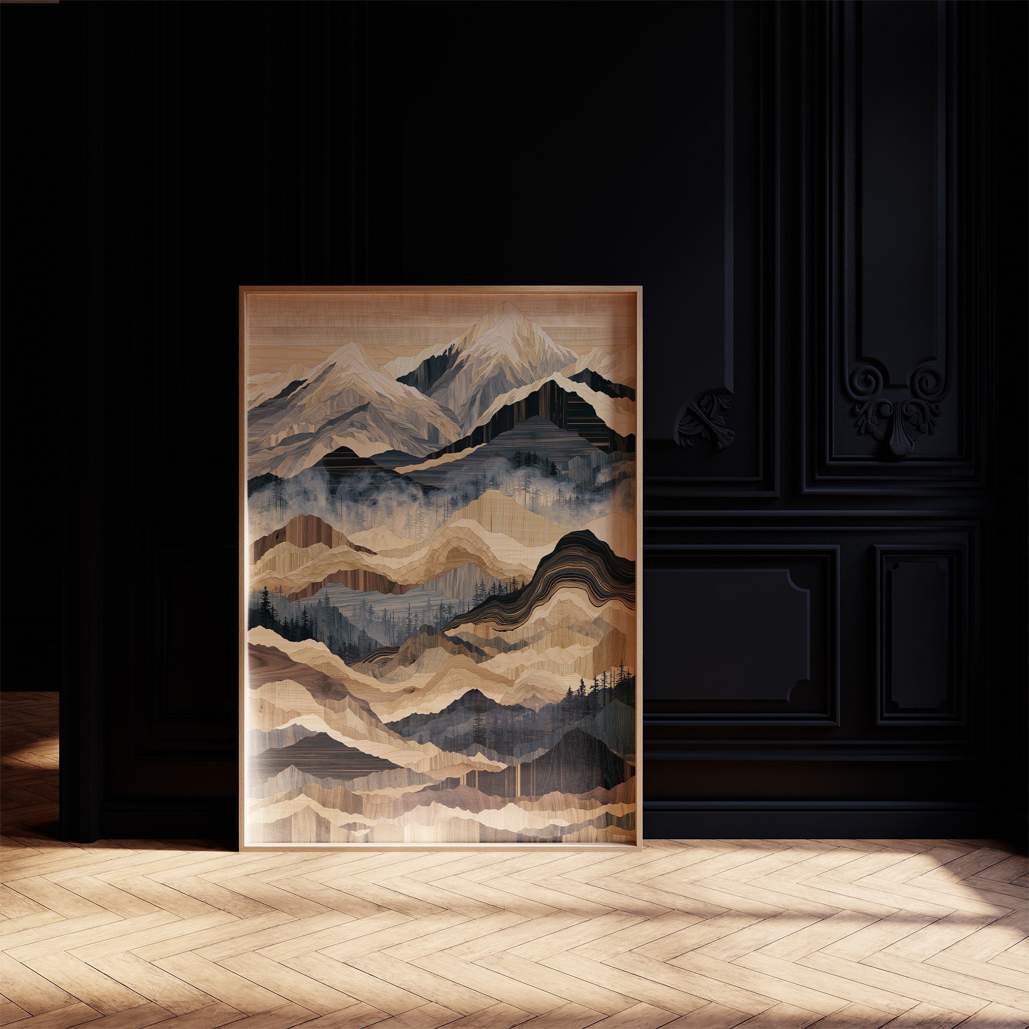 Mountains in Marquetry