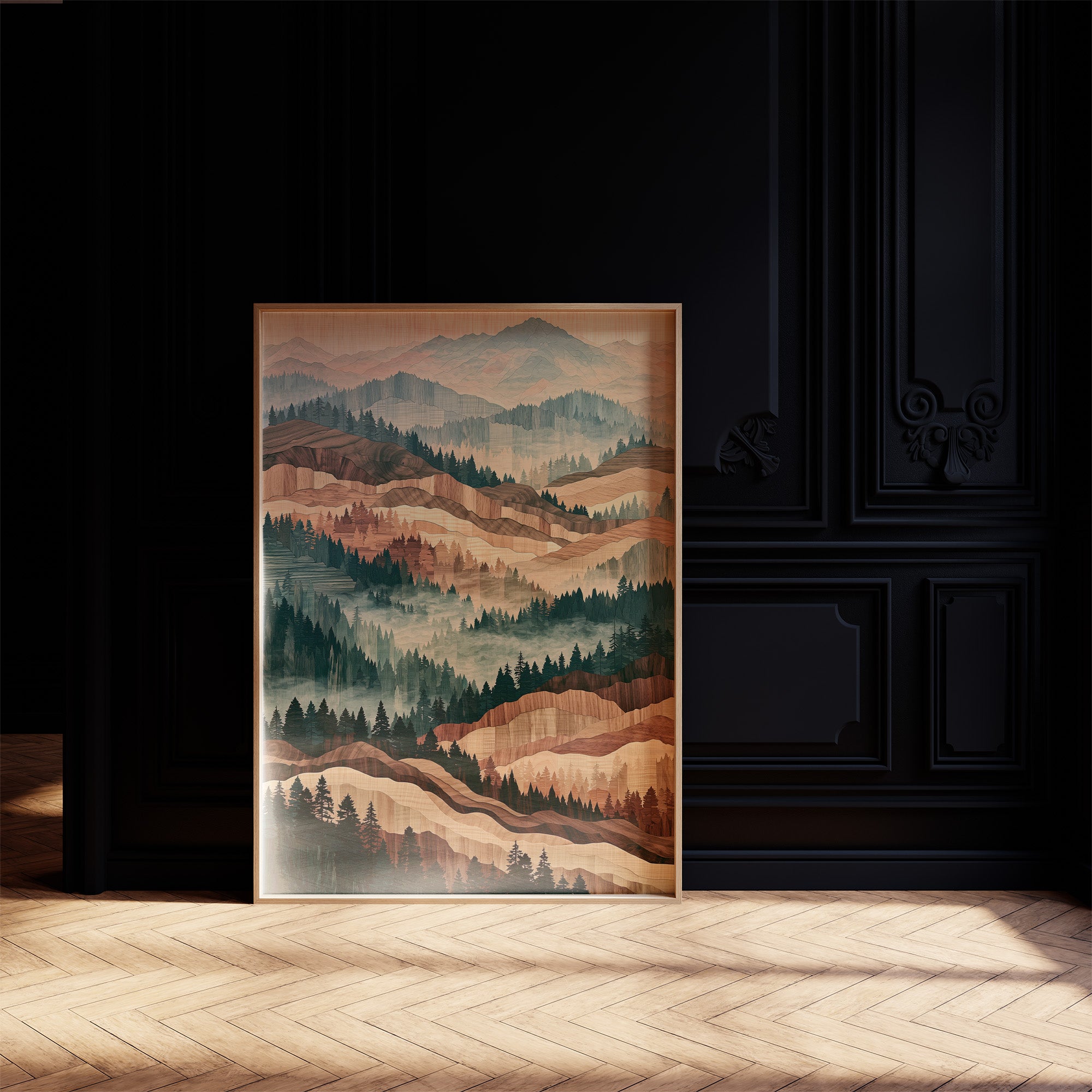 Misted Valley in Marquetry