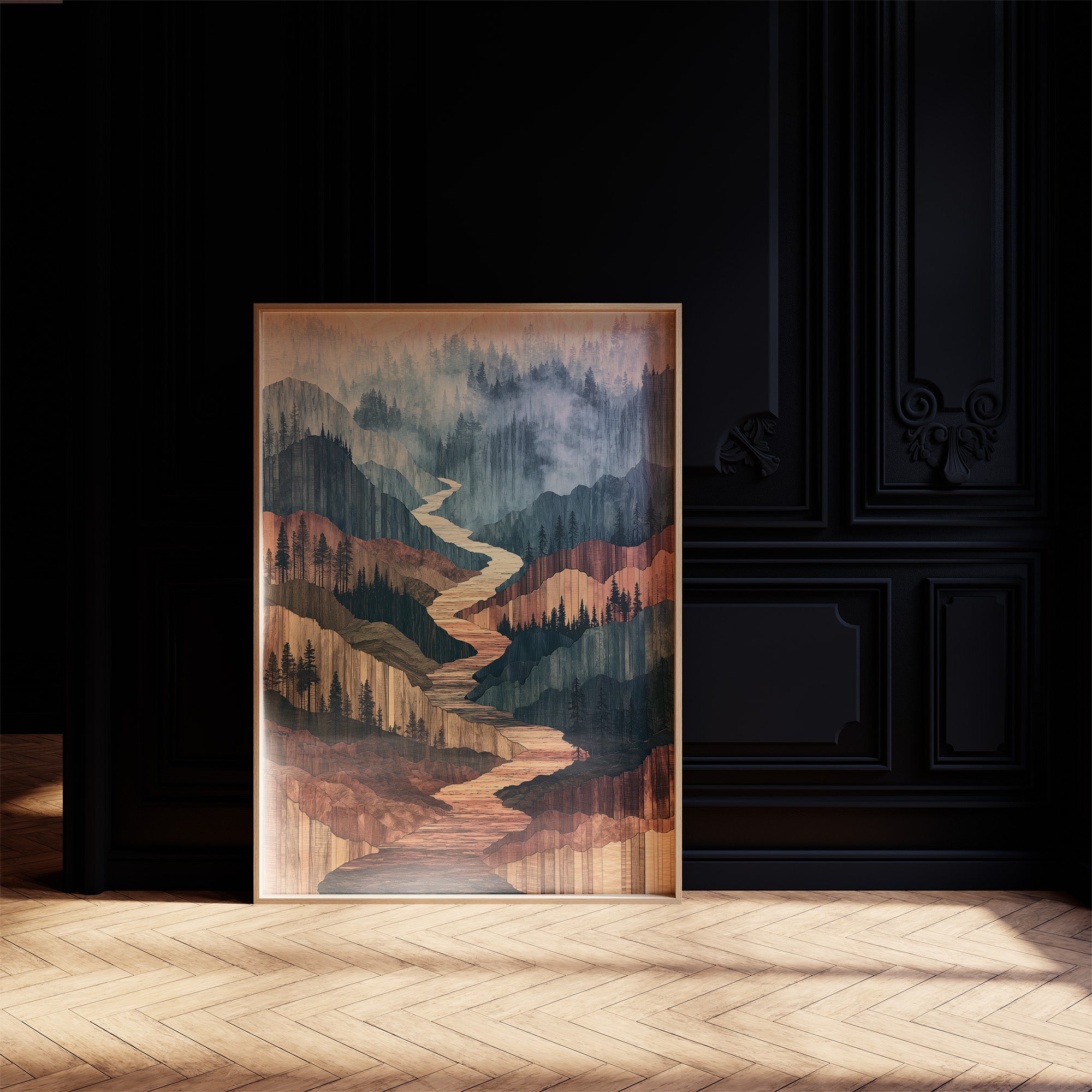 River Canyon in Marquetry