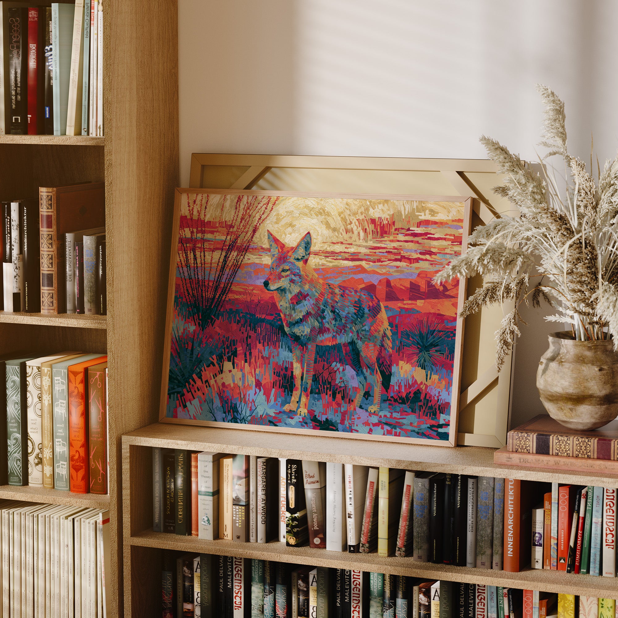 Coyote at Sundown, Fauvist Desert