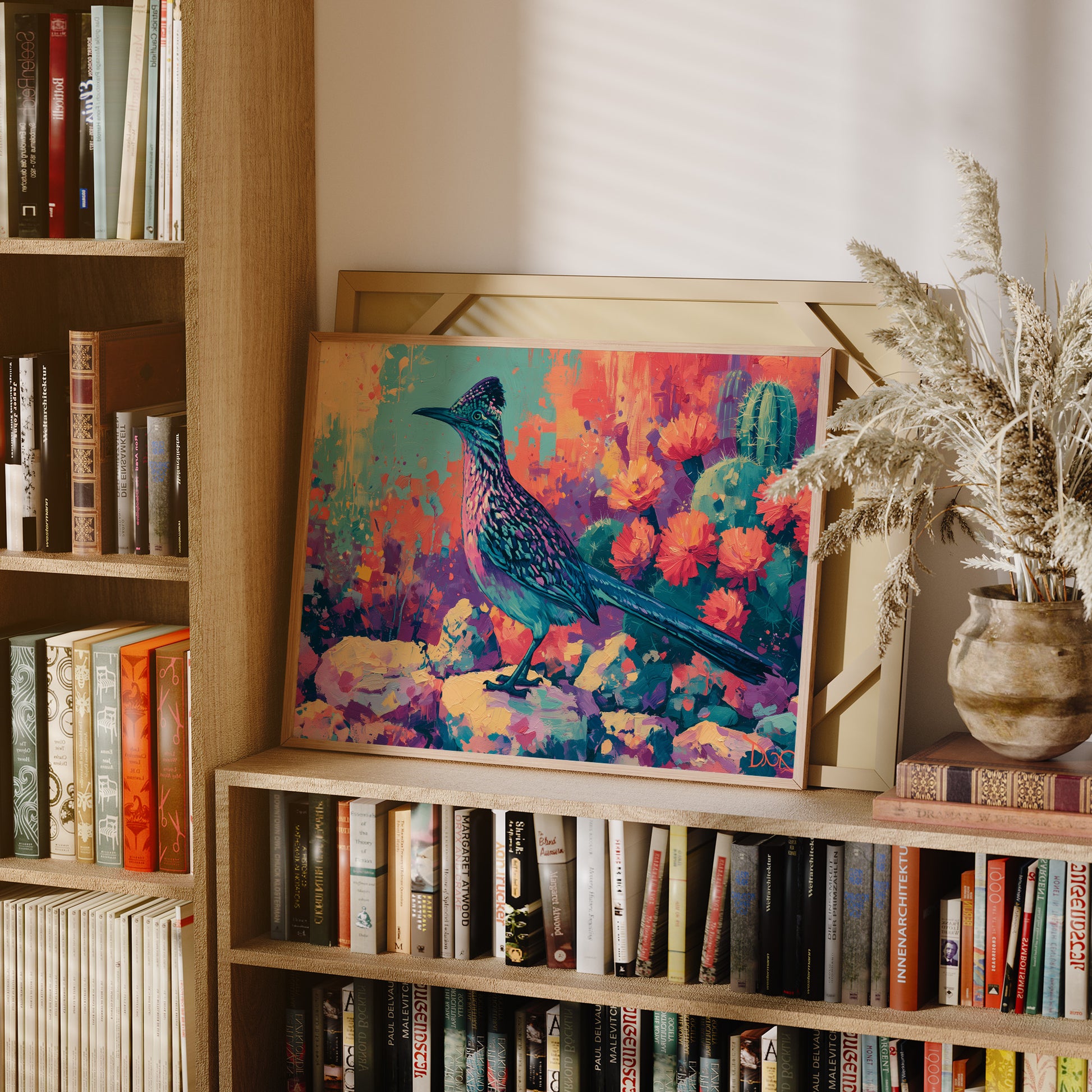 Roadrunner in Bloom, Fauvist Desert