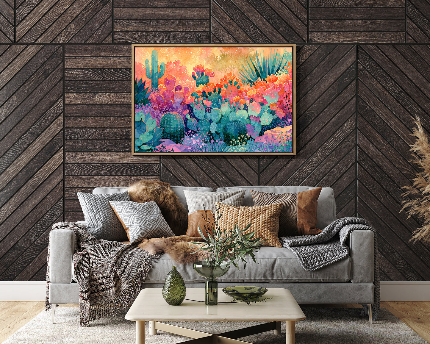 Prickly Pear Bloom, Desert Sunrise
