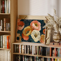 Anemones in Full Bloom, Dark Botanical