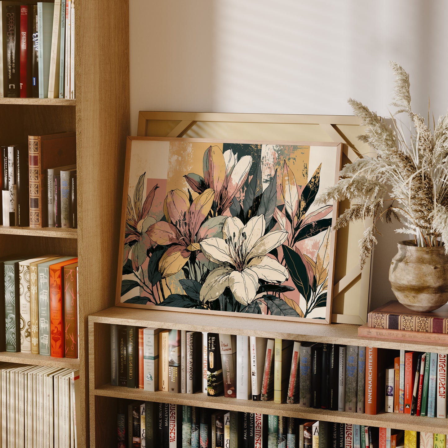 Lily Study, Color Block Botanical