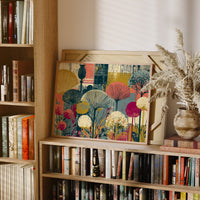 Fan Flowers, Retro Botanical Collage
