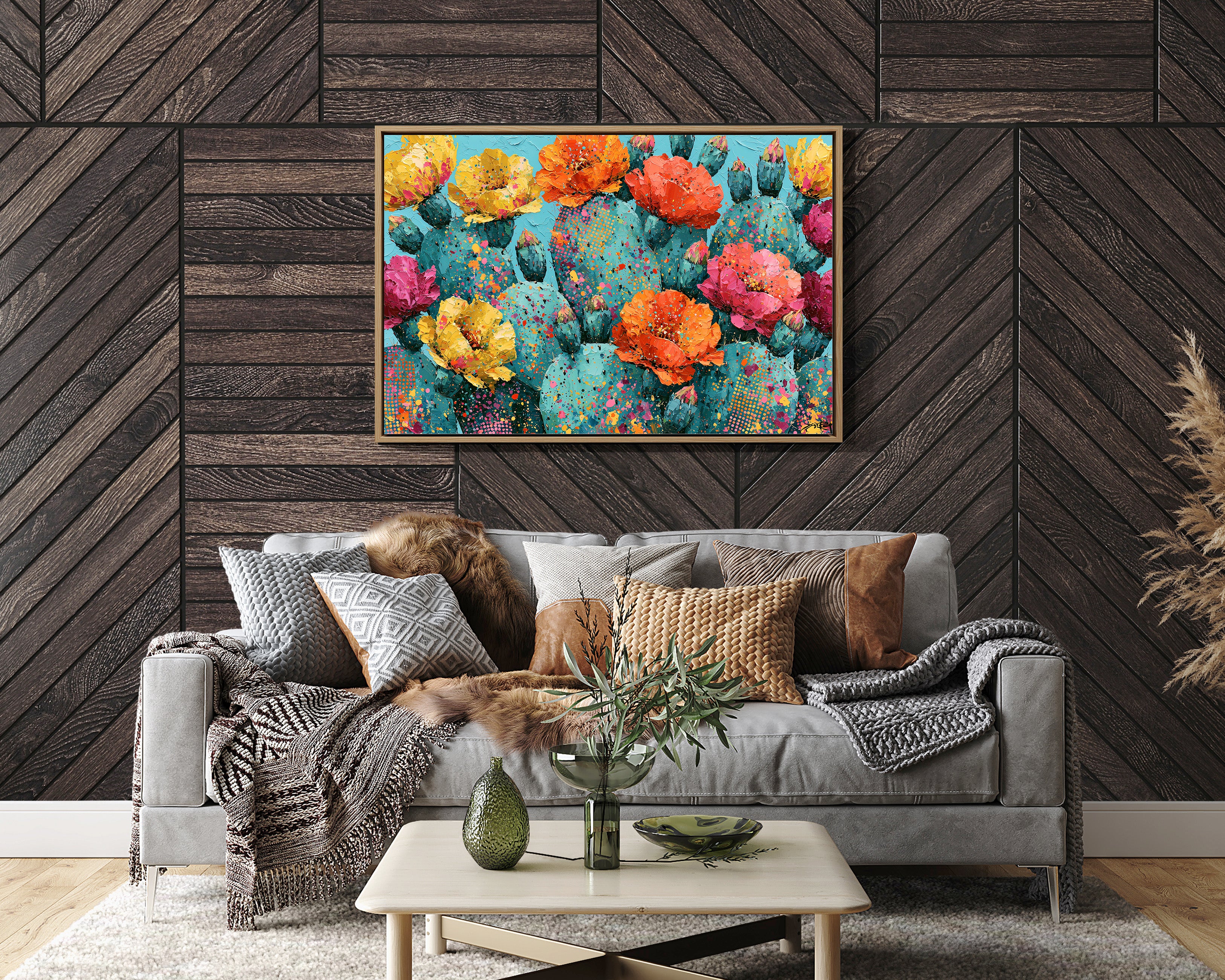 Cactus Bloom, Speckled Turquoise